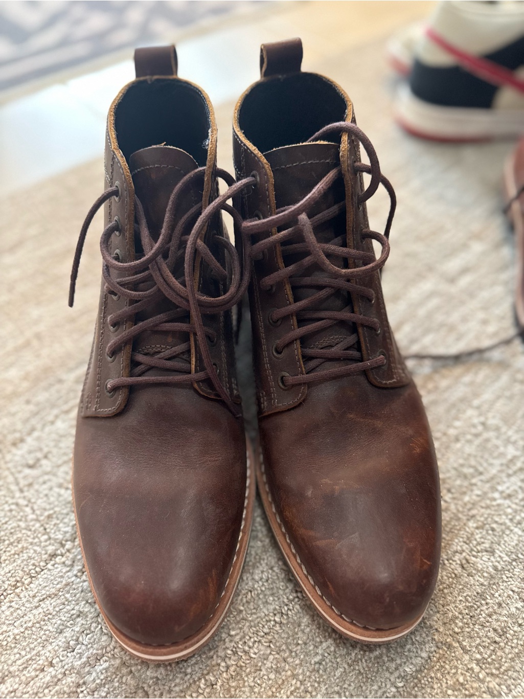 Helm Men's Brown Leather Chukka Boots - Lace-Up Ankle Boots